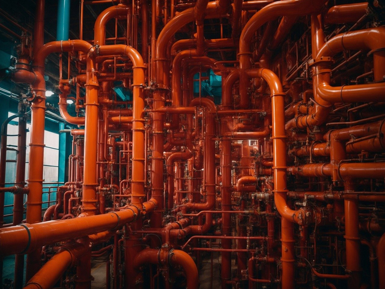 ai generated, pipes, industry